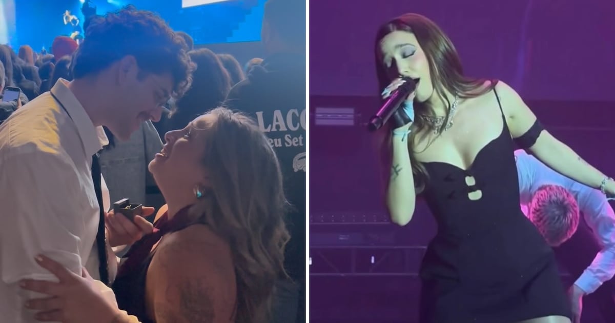 El pedido que nadie vio en el escenario: una pareja se comprometió al ritmo de "Vértigo" y la propia Ángela Torres se enteró por Instagram