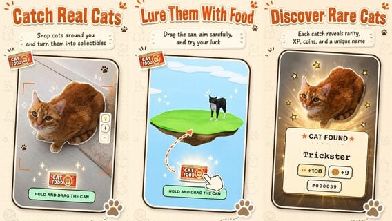 CatchCat: convertir la caminata en una colección de gatos callejeros